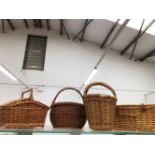 FOUR VARIOUS BASKETS