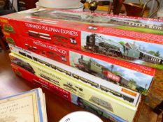 FIVE HORNBY BOXED OO GAUGE RAILWAY SETS, TORANADO PULLMAN EXPRESS, WESTERN MESSENGER, THE WESTERN