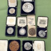 A COLLECTION OF MEDALLIONS PERTAINING TO PHOTOGRAPHIC SOCIETY, INCLUDING A LARGE PRINCE ALBERT