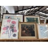 A GROUP OF DECORATIVE FURNISHING PICTURES, INCLUDING FLORAL SUBJECTS AND OTHER WORKS AFTER THE