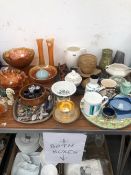 CARNIVAL GLASS, IKEA DINNER WARES, WEDGWOOD BLUE JASPER, GLASS AND OTHER CERAMICS