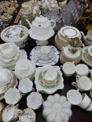 A ROYAL DOULTON RONDELAY PART TEA AND DINNER SERVICE, A SPODE CHINESE ROSE PART DINNER SERVICE, SHE