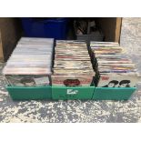 A COLLECTION OF 7" 45'S RECORD SINGLES MOSTLY 80'S AND IN PICTURE SLEEVES