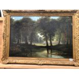 FENNELL. A DAY IN THE PARK, SIGNED, OIL ON CANVAS. 52 x 77cms