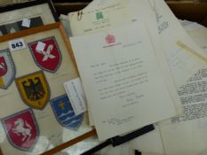 THE CORRESPONDENCE AND EPHEMERA OF SIR FREDERICK SNOW CBE., TO INCLUDE LETTERS FROM POLITICIANS,