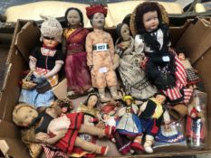 A COLLECTION OF INDIAN AND OTHER COSTUME DOLLS