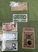 VINTAGE GB COINS AND VARIOUS BANK NOTES.