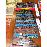 A COLLECTION OF HORNBY OO GAUGE LOCOMOTIVES AND TENDERS.