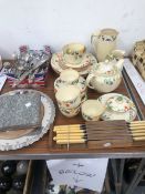 ADDERLEY FLORAL BREAKFAST WARES, ELECTROPLATE CUTLERY, RAYWARE POTTERY, ETC.