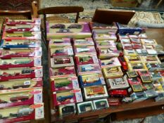 A COLLECTION OF DAYS GONE, LLEDO, CORGI, TRACKSIDE AND OTHER VEHICLES MOSTLY BOXED.