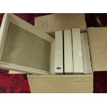 A COLLECTION OF SIX WHITE PAINTED FRAMES, EACH. 34.5 x 26cms.