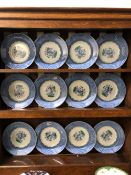 A SET OF SPODE SOUP BOWLS AND OTHER DECORATIVE CHINA WARES.