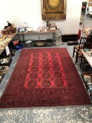 AN AFGHAN CARPET 301 x 205cms