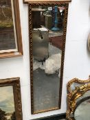 A GROUP OF DECORATIVE GILT AND PAINTED MIRRORS OF VARIOUS SIZES.