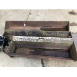 THREE LARGE CAST IRON TROUGHS