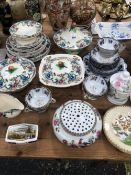 ROYAL CAULDON VICTORIA DINNER WARES, FLOW BLUE TEA WARES, SPODE CHRISTMAS PLATES, ETC.