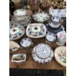 ROYAL CAULDON VICTORIA DINNER WARES, FLOW BLUE TEA WARES, SPODE CHRISTMAS PLATES, ETC.