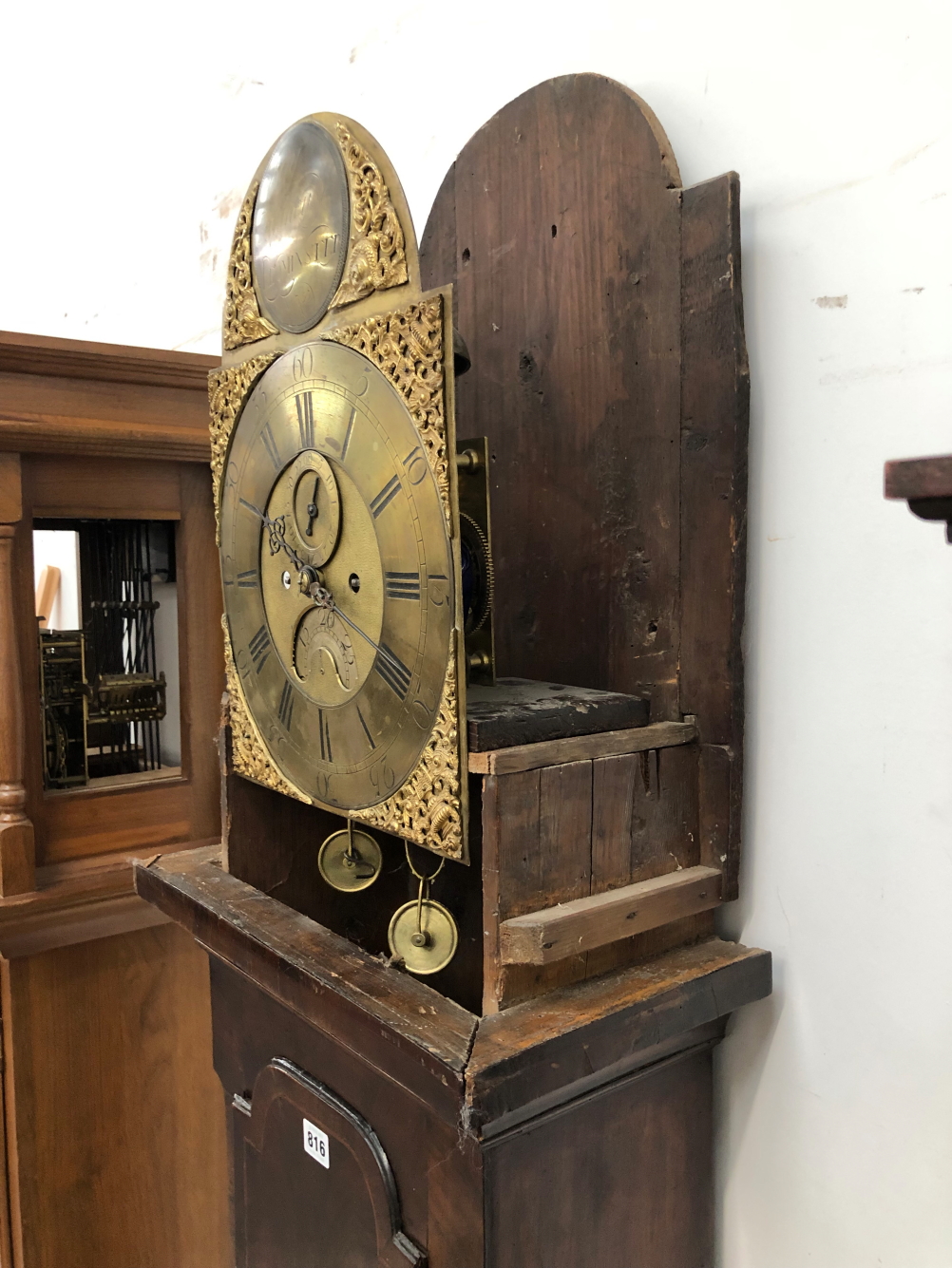 BENJAMIN FIELDROUSE, LEOMINSTER, A MAHOGANY LONG CASED CLOCK, THE BRASS ARCHED DIAL WITH - Image 21 of 24