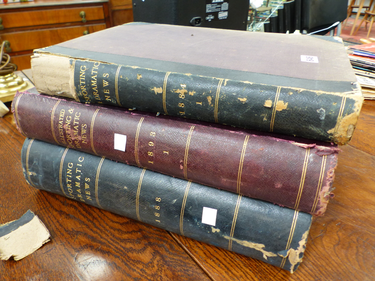 THREE BOUND ANNUALS OF THE ILLUSTRATED SPORTING AND DRAMATIC NEWS. 1884, 1888, AND 1893.
