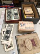 A COLLECTION CIGARETTE CARDS IN ALBUMS AND VARIOUS VINTAGE FOOTBALL CARDS ETC.
