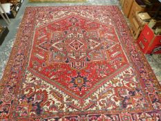 A PERSIAN HERIZ CARPET 265 x 200 cm's