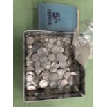 A QUANTITY OF VARIOUS GB COINS TO INCLUDE HALF CROWNS, CHURCHILL COINS, SIXPENCE ETC