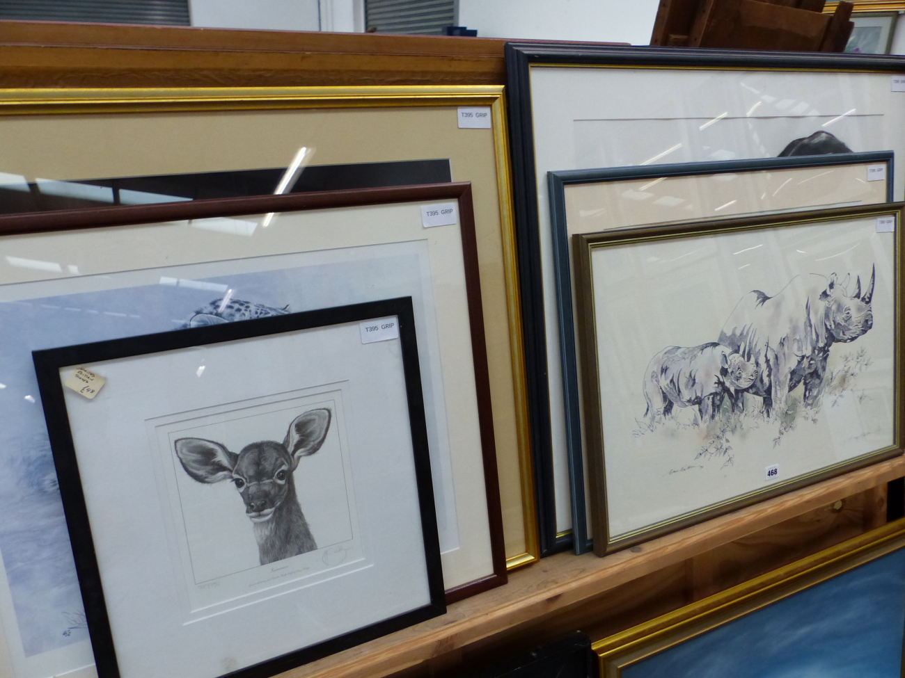 CONTEMPORARY SCHOOL GROUP OF SIX WILDLIFE AND ANIMAL PICTURES BY VARIOUS HANDS. SOME PENCIL SIGNED