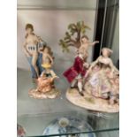 A FIGURAL MEISSEN GROUP AND TWO OTHERS