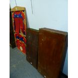 A VINTAGE PUNCH AND JUDY STAGE TOGETHER WITH TWO BAGATELLE BOARDS (FOR RESTORATION)