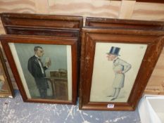 GROUP OF SIX VINTAGE PRINTS, SOME BY SPY OF DISTINGUISHED GENTLEMAN