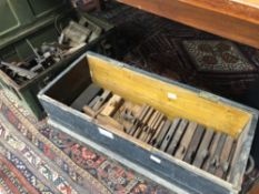 A LARGE COLLECTION OF VINTAGE WOODWORKING TOOLS CONTAINED IN TWO CHESTS