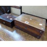 TWO VICTORIAN ROSEWOOD WORK BOXES