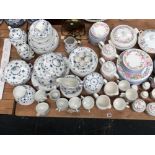 A COLLECTION OF PART DINNER SERVICES TO INCLUDE, FURNIVALS LTD, MASONS, ROYAL DOULTON EXPRESSIONS,