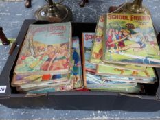 GIRLS CRYSTAL AND SCHOOL FRIEND ANNUALS FORM THE 1940S AND 1950S