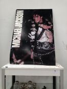 A SIGNED MICHAEL JACKSON POSTER.