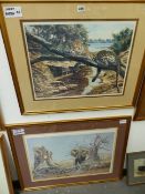 TEN PENCIL SIGNED LIMITED EDITION COLOUR WILDLIFE PRINTS BY VARIOUS HANDS INCLUDING LARRY NORTON,