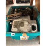 A VINTAGE RILEY GEAR BOX CASING AND OTHER PARTS.
