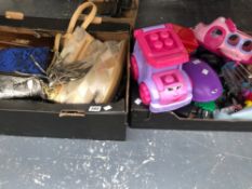 VARIOUS CHILDRENS TOYS TO INCLUDE MACDONALDS COLLECTABLE'S, THREE BIBA HANDBAGS AND VARIOUS OTHERS