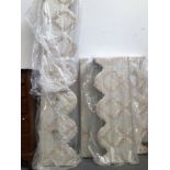GROUP OF FOUR MATCHING UPHOLSTERED PELMETS WIDTH 166cms LARGER EXAMPLE 260cms