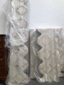 GROUP OF FOUR MATCHING UPHOLSTERED PELMETS WIDTH 166cms LARGER EXAMPLE 260cms