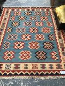 A TRIBAL KELIM RUG 200 x 160 cms