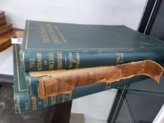 BOOK. THE DICTIONARY OF ENGLISH FURNITURE, PERCY MACQUOID AND RALPH EDWARDS. THREE VOLUMES.