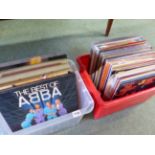 A COLLECTION OF VINYL RECORD LP'S AND BOX SETS, MOSTLY EASY LISTENING, INCLUDED ABBA, AND BEATLES