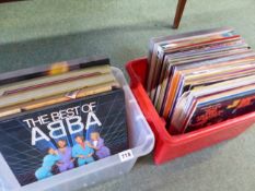 A COLLECTION OF VINYL RECORD LP'S AND BOX SETS, MOSTLY EASY LISTENING, INCLUDED ABBA, AND BEATLES