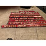 A GROUP OF VINTAGE HAND PAINTED SMITHFIELD MARKET SIGNS