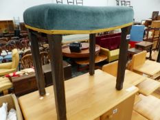 A VINTAGE LIMED OAK CORONATION STOOL POSSIBLY BY HEALS.
