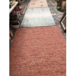 TWO CONTEMPORARY RUGS OF STRIPED DESIGN 237 x 171 cm's (LARGEST)