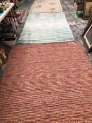 TWO CONTEMPORARY RUGS OF STRIPED DESIGN 237 x 171 cm's (LARGEST)