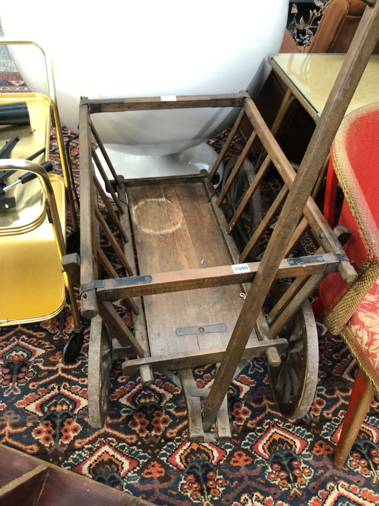 A VINTAGE PULL CART