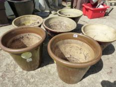 SIX VARIOUS GARDEN PLANTERS